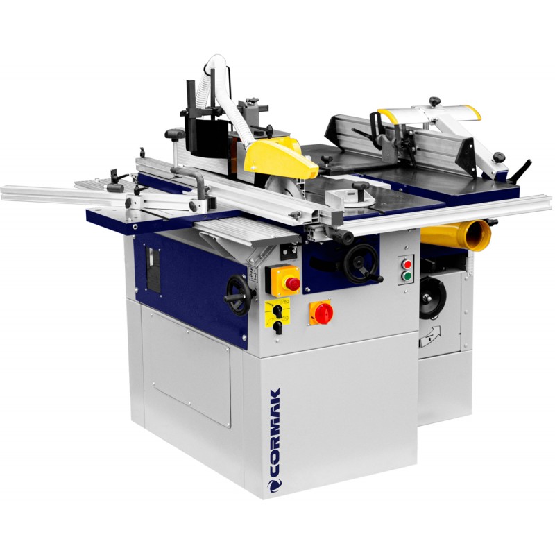 Комбинирана дървообработваща машина CORMAK CM250 4в1 циркуляр абрихт щрайхмус фреза 400V