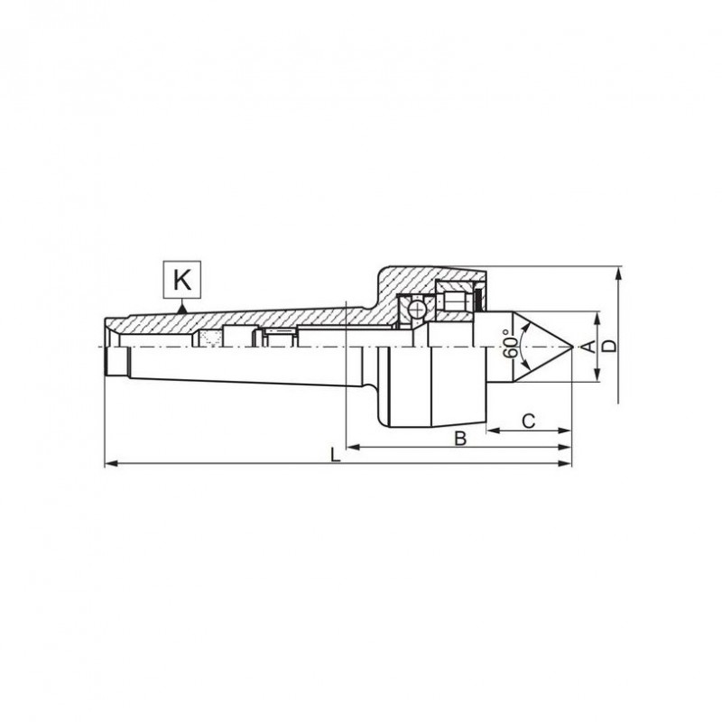 Kieł tokarski obrotowy MK5