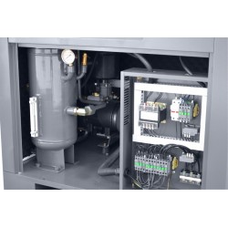 Винтов компресор THEOR 20 – 15 kW – 2000 л/мин. + Рефрижераторен осушител N20S + Вертикален резервоар за сгъстен въздух 500 л