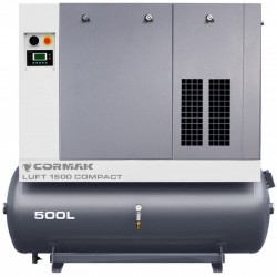 Винтов компресор с осушител и резервоар 500 л – LUFT 1500 COMPACT 11 кВт – 1580 л/мин