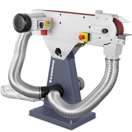 Лентова шлифовъчна машина за метал CORMAK SM75DC с аспирация