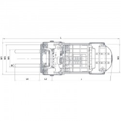 Мотокар с LPG двигател DUPLEX WS35L30 (товароподемност 3500 кг, височина на повдигане 3000 мм)