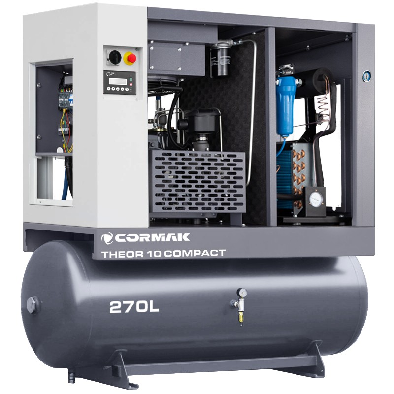 Винтов компресор с изсушител THEOR 10 COMPACT – 7,5 kW – 950 л/мин., резервоар 270 л