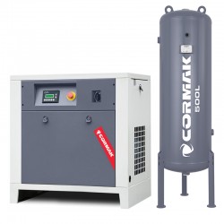 Винтов компресор LUFT 700 – 5,5 kW – 650 л/мин + вертикален резервоар за сгъстен въздух 500 л