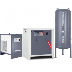 Винтов компресор LUFT 1000 – 7,5 kW – 950 л/мин. + Рефрижераторен осушител N10S + Вертикален резервоар за сгъстен въздух 1000 л