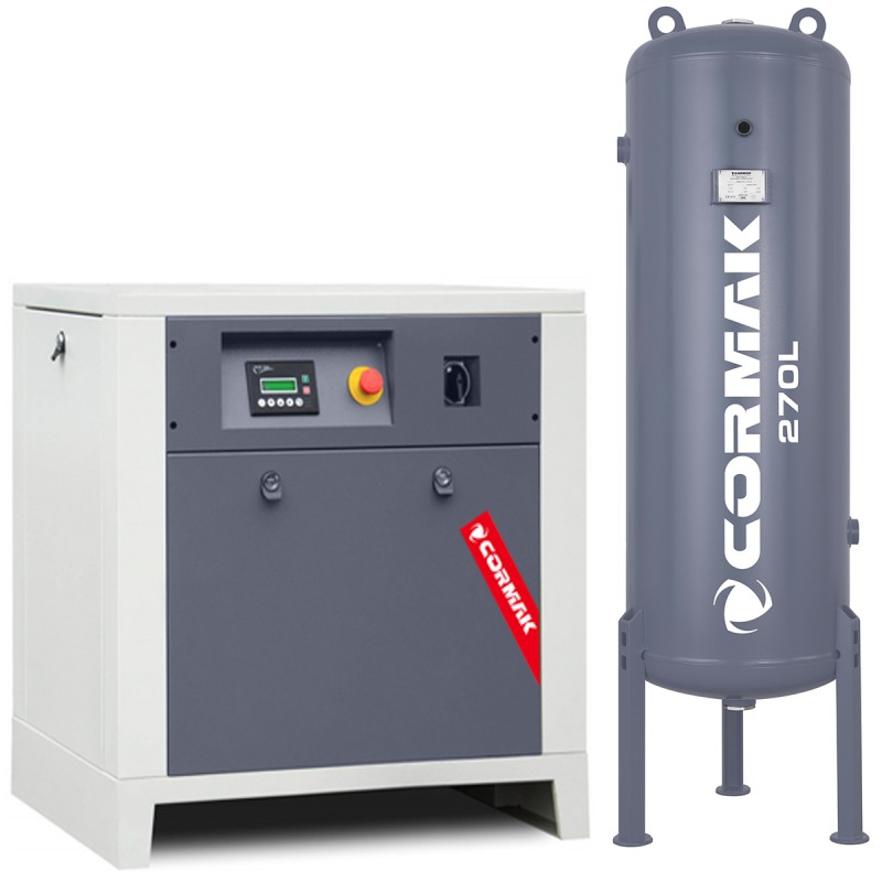 Винтов компресор LUFT 700 – 5,5 kW – 650 л/мин. + Вертикален резервоар под налягане 270 л