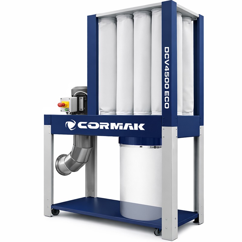 Индустриален прахоуловител за дървесен прах и стружки CORMAK DCV4500E | Производител CORMAK