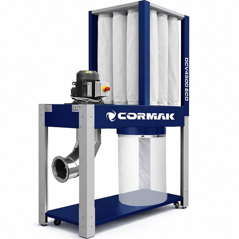 Индустриален прахоуловител за дървесен прах и стружки CORMAK DCV4500E | Производител CORMAK