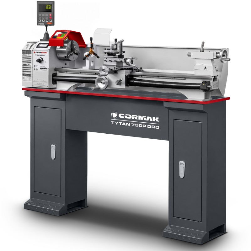 Tokarka uniwersalna CORMAK TYTAN 220x750P VARIO DRO 230V | Tokarka do metalu