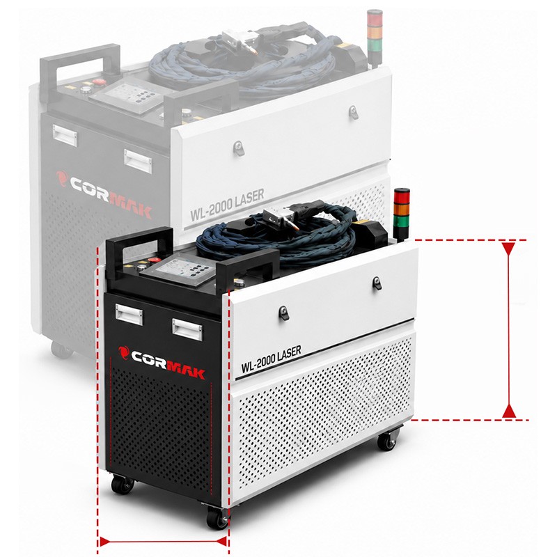 Kompaktowa spawarka laserowa 2000W CORMAK WL2000 3w1