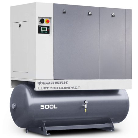 Винтов компресор с осушител и резервоар 500 л – LUFT 700 COMPACT 5,5 kW – 650 л/мин
