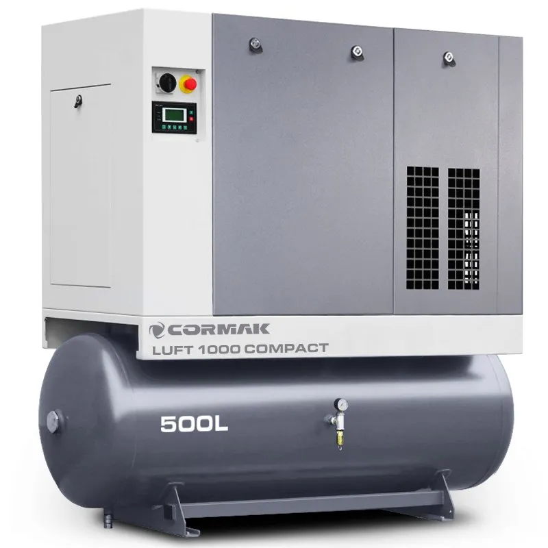 Винтов компресор с осушител и резервоар 500 л – LUFT 1000 COMPACT 7,5 kW – 950 л/мин
