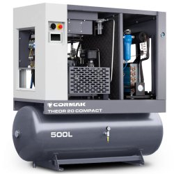 Винтов компресор с изсушител, инвертор и резервоар с обем 500 л – THEOR 20 COMPACT – 15 кВт – 2000 л/мин.